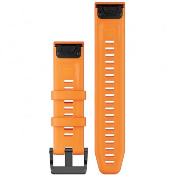 Ремешок сменный для GARMIN FENIX 5PLUS 22MM QUICKFIT SPARKORANGE SILICONE