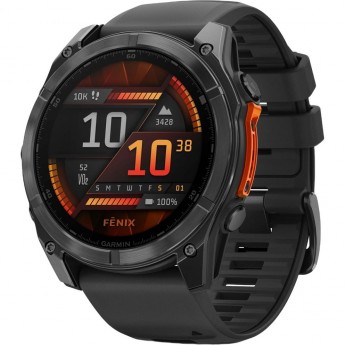 Смарт-часы GARMIN FENIX 8 – 51 мм, AMOLED, сланцево-серые с черным силиконовым ремешком Смарт-часы GARMIN FENIX 8 – 51 мм, AMOLED, сланцево-серые с черным силиконовым ремешком
